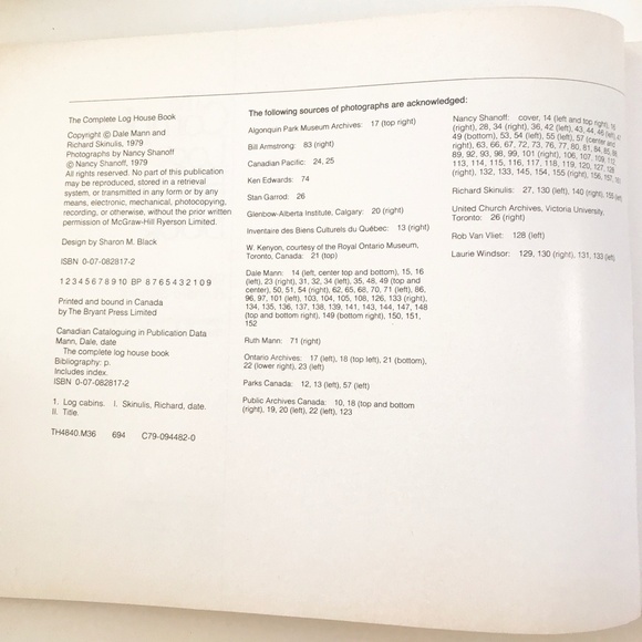 The Complete Log House Book - A Canadian Guide to Building With Logs - Picture 3 of 4
